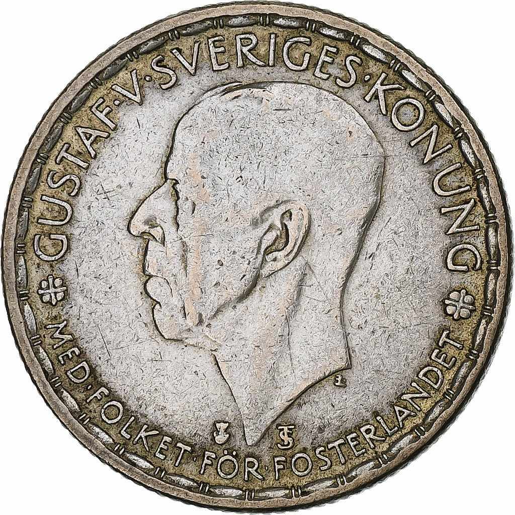 Svezia, Gustaf V, Krona, 1948, Argento, BB, KM:814