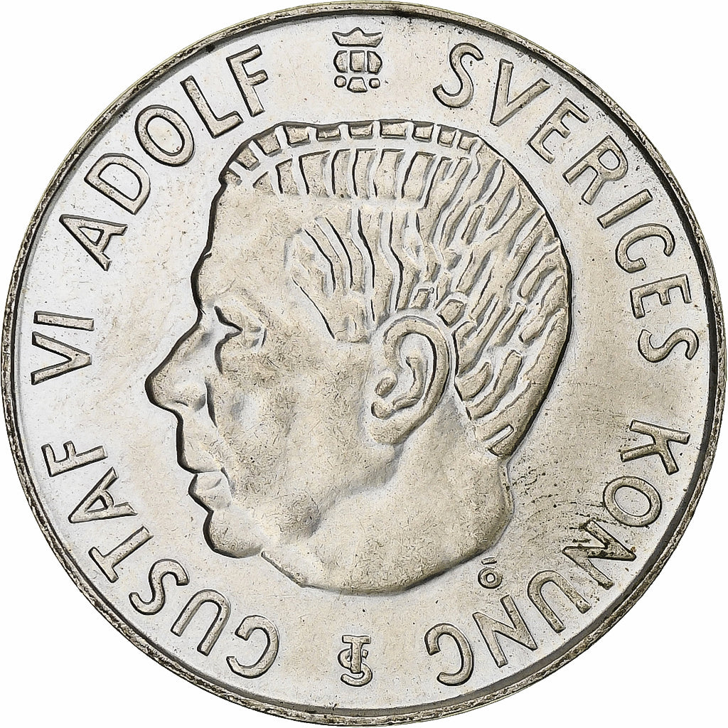 Sweden, Gustaf VI, 5 Kronor, 1954, Silver, AU(55-58), KM:829