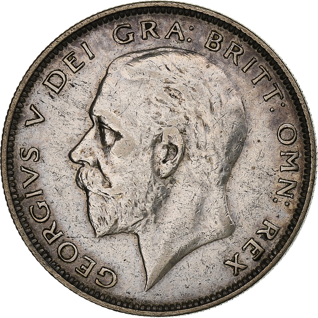 Wielka Brytania, George V, 1/2 Crown, 1935, Srebro, AU(50-53), KM:835