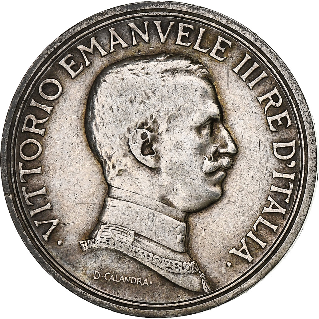 Italy, Vittorio Emanuele III, 2 Lire, 1917, Rome, Silver, EF(40-45), KM:55