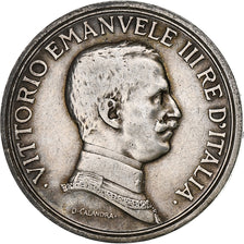Italy, Vittorio Emanuele III, 2 Lire, 1917, Rome, Silver, EF(40-45), KM:55