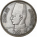 Egipt, Farouk, 10 Piastres, 1937, British Royal Mint, Srebro, EF(40-45), KM:367