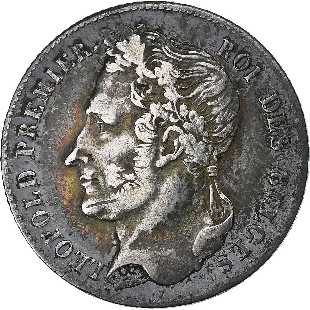 Bélgica, Leopold I, 1/2 Franc, 1835, Prata, VF(30-35), KM:6