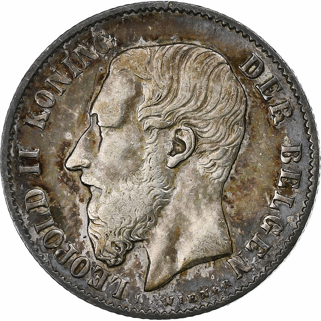 Belgium, Leopold II, 50 Centimes, 1886, Silver, EF(40-45), KM:27