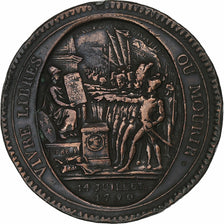 France, 5 Sols, 1792 / AN 4, Birmingham, Monneron, Bronze, VF(30-35)
