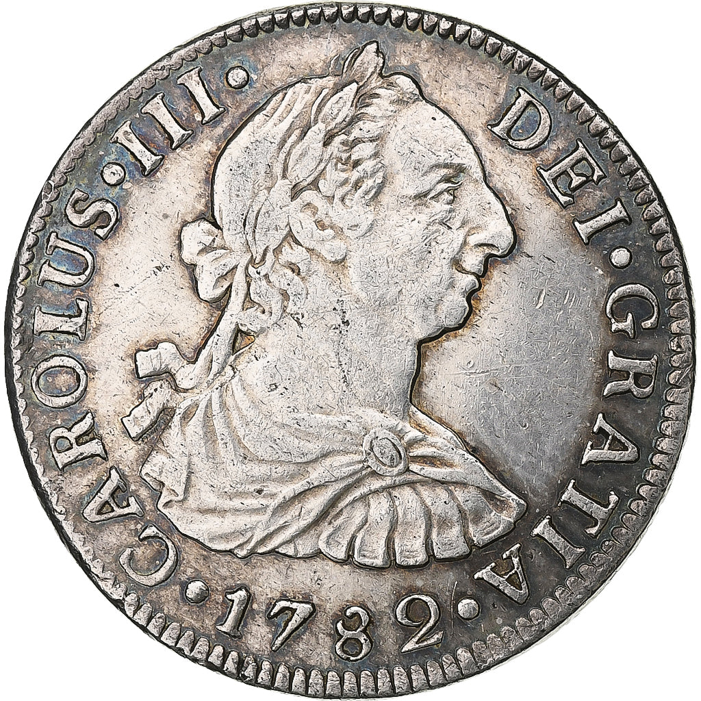 Mexico, Charles III, 2 Reales, 1782, Mexico City, Silver, AU(55-58), KM:88.2