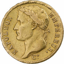 França, 20 Francs, Napoléon I, 1810, Paris, Dourado, VF(30-35), Gadoury:1025