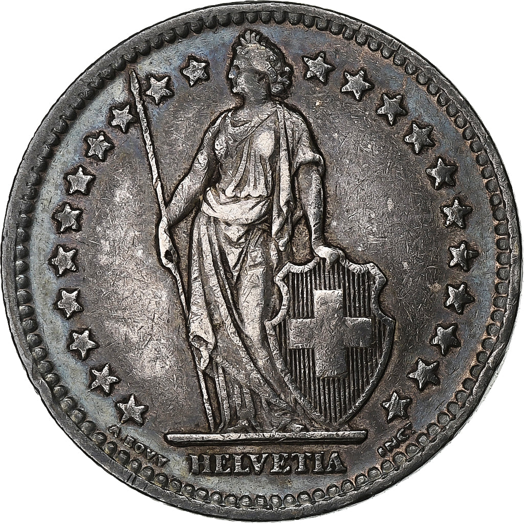 Switzerland, 2 Francs, 1944, Bern, Silver, AU(50-53), KM:21