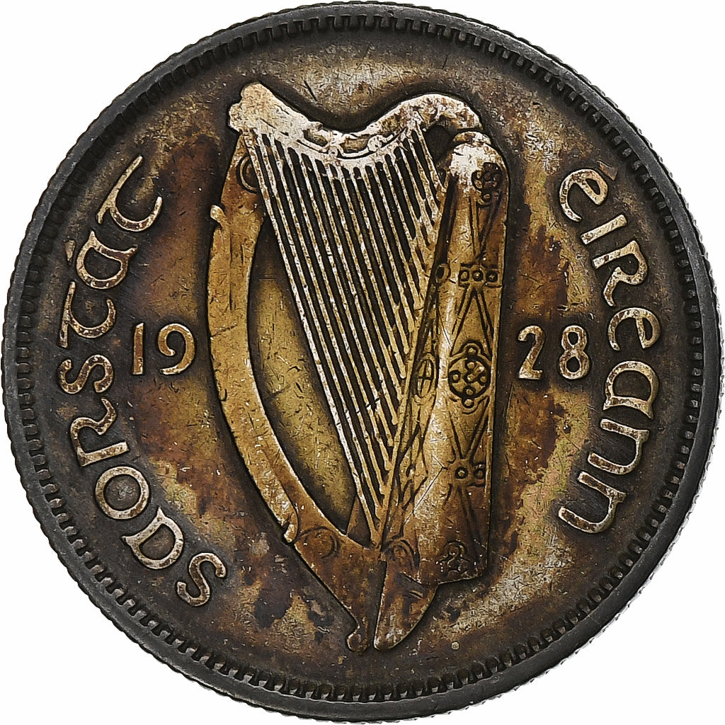 IRELAND REPUBLIC, Shilling, 1928, Silver, VF(30-35), KM:6