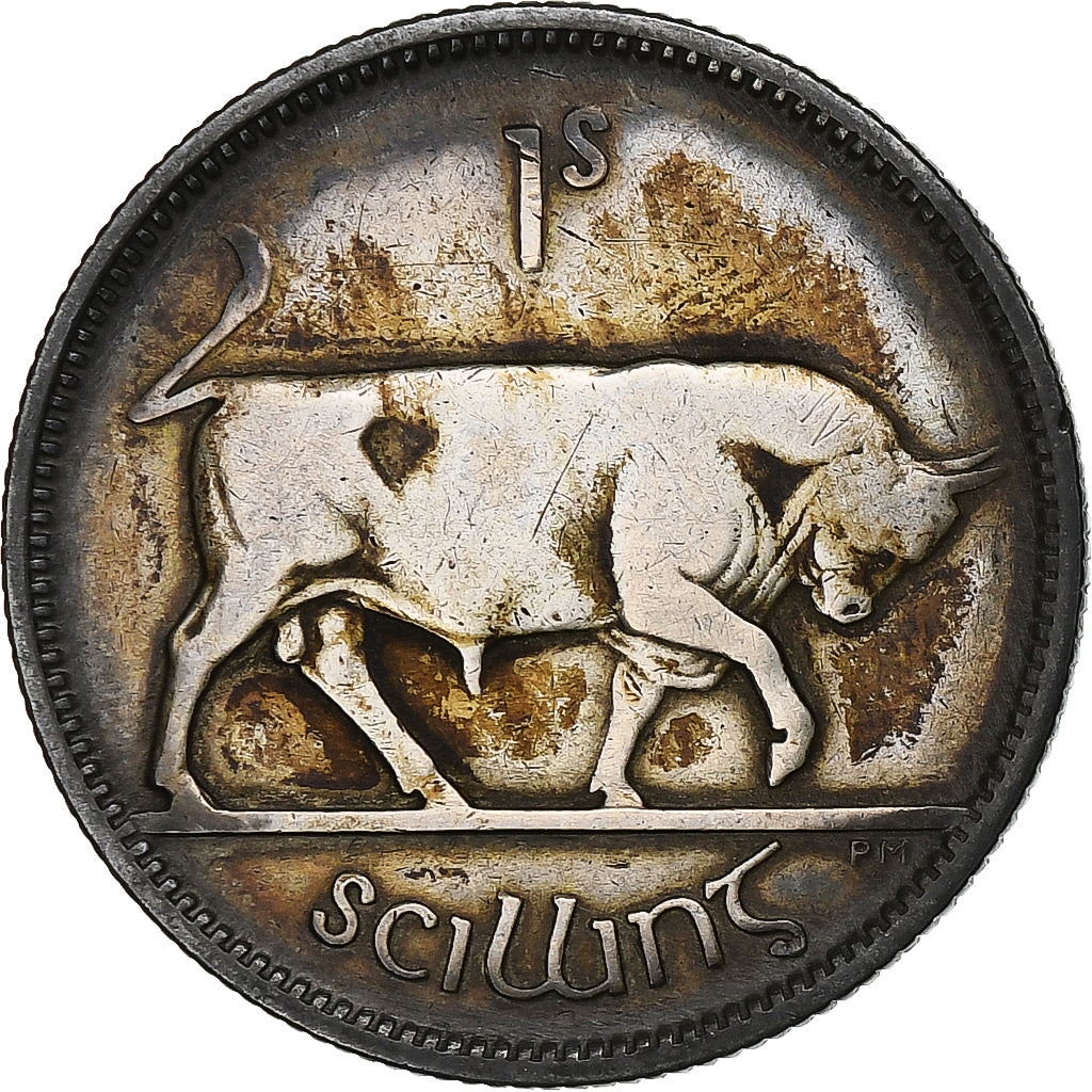 IRELAND REPUBLIC, Shilling, 1928, Silver, VF(30-35), KM:6