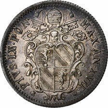 États italiens, PAPAL STATES, Pius IX, 10 Baiocchi, 1862, Rome, Argent, SUP