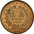 Moneda, Francia, Cérès, 5 Centimes, 1897, Paris, EBC+, Bronce, Gadoury:157a