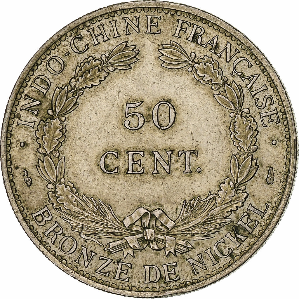 FRANS INDO-CHINA, 50 Cents, 1946, Paris, ESSAI, Cupro-nikkel, PR, Lecompte:264