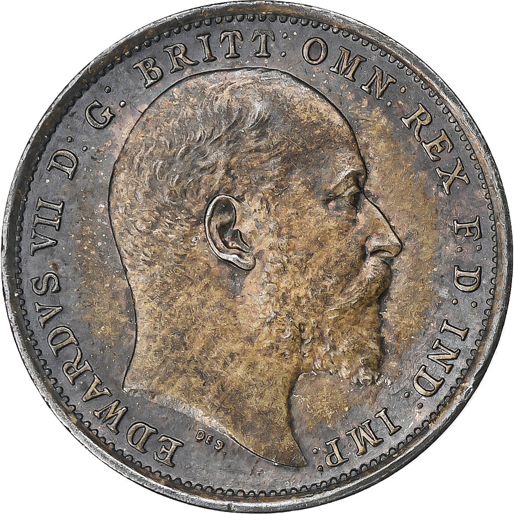 Great Britain, Edward VII, 4 Pence, Groat, 1902, Silver, MS(65-70), KM:798