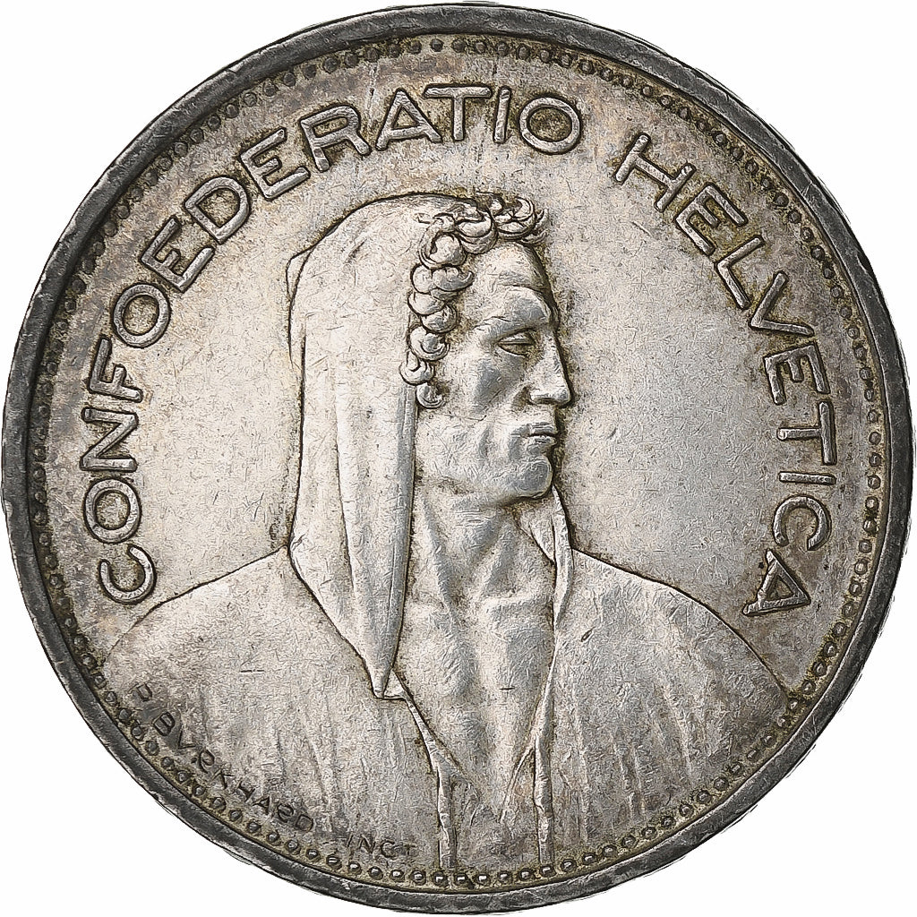 Switzerland, 5 Francs, 1948, Bern, Silver, EF(40-45), KM:40