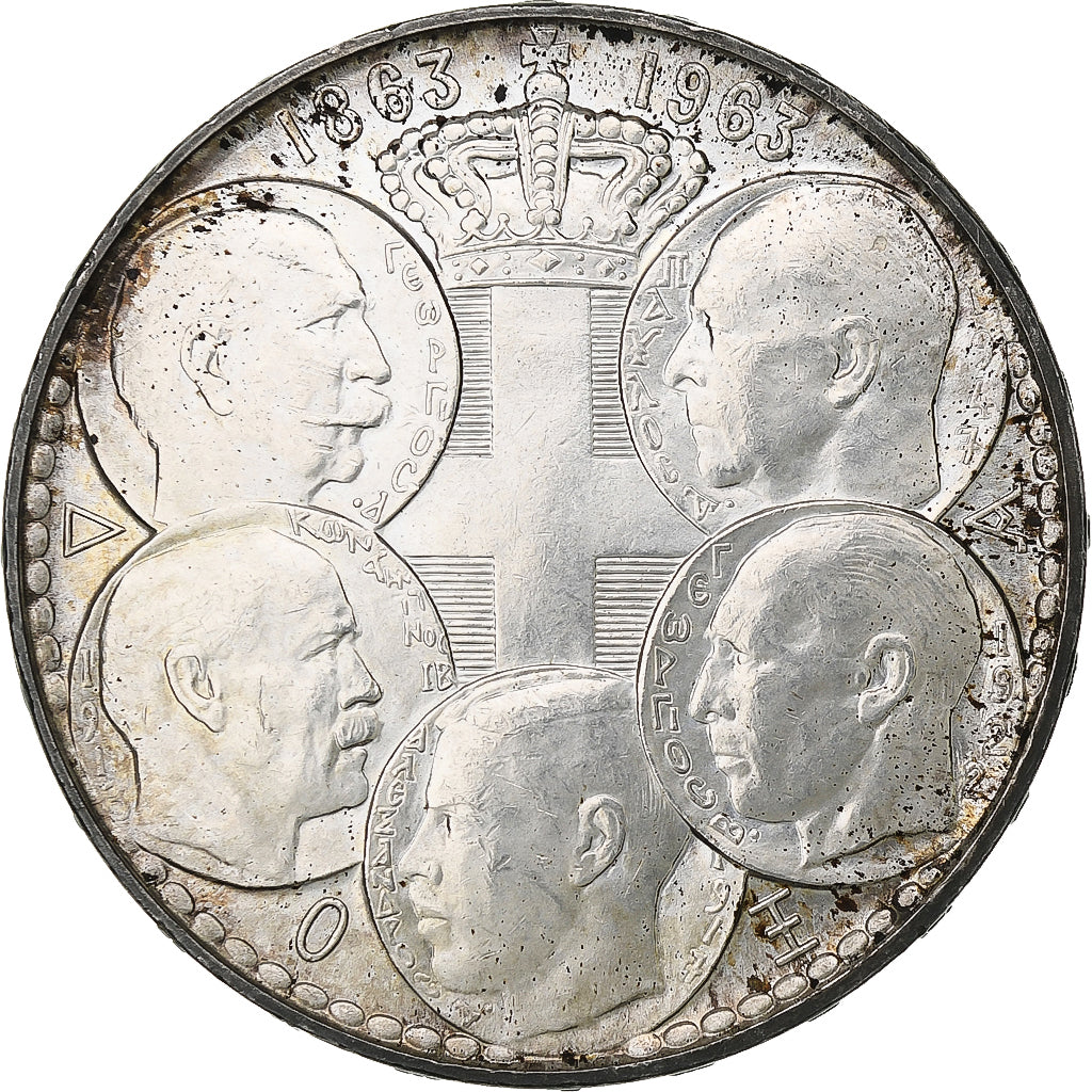 Greece, Paul I, 30 Drachmai, 1963, Silver, AU(50-53), KM:86