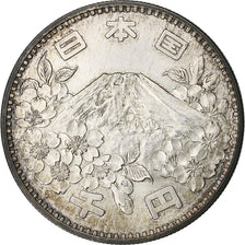 Japon, Hirohito, 1000 Yen, 1964, Mont Fuji, Argent, TTB+, KM:80