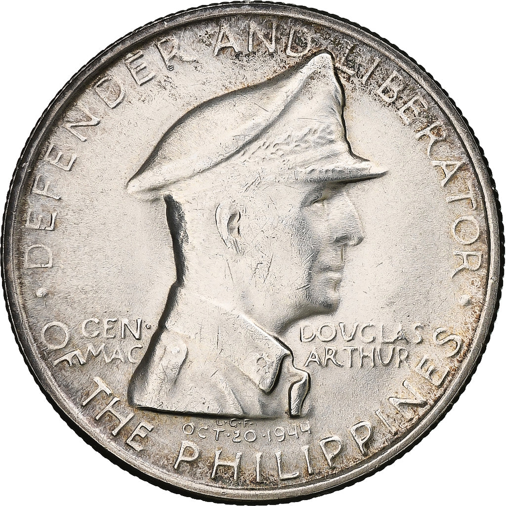 Philippines, Peso, 1947, San Francisco, Silver, AU(55-58), KM:185
