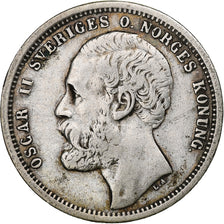 Sweden, Oscar II, Krona, 1875, Silver, VF(30-35), KM:741