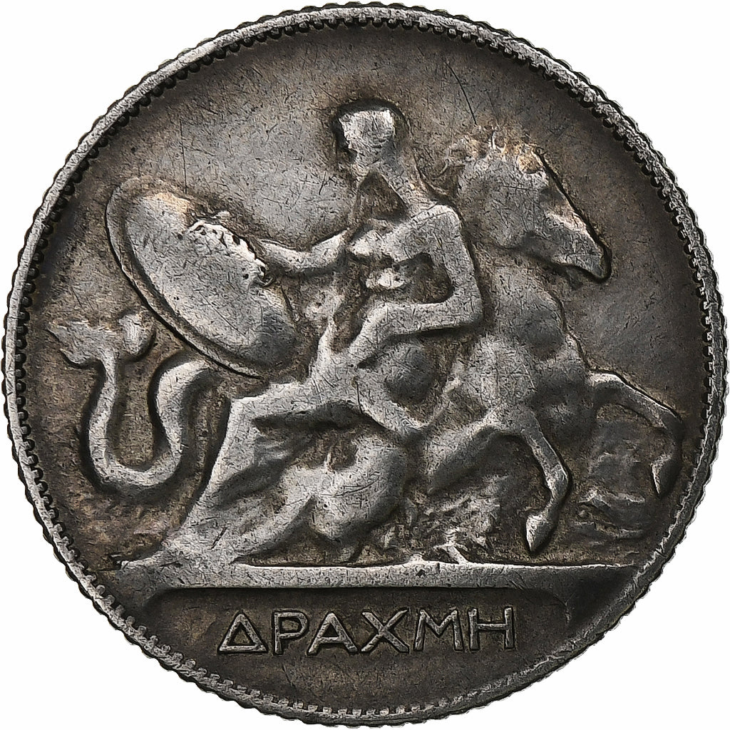 Grèce, George I, Drachma, 1911, Argent, TB+, KM:60