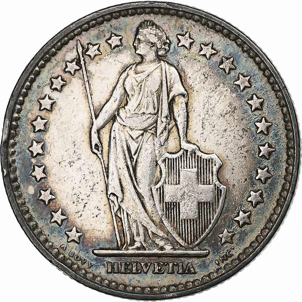 Switzerland, 2 Francs, 1920, Bern, Silver, AU(50-53), KM:21