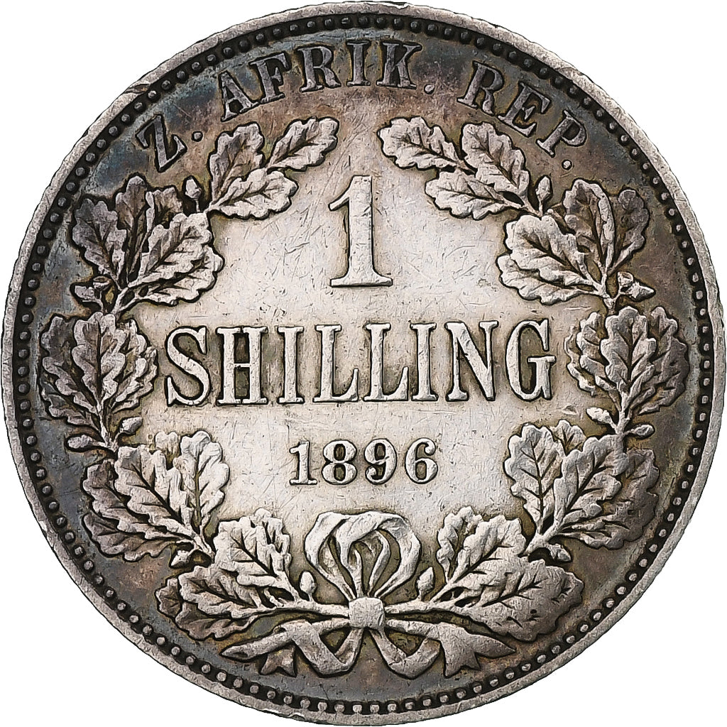 Zuid Afrika, Shilling, 1896, Zilver, ZF, KM:5