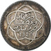 Morocco, 'Abd al-Hafiz, 1/4 Rial, 2-1/2 Dirhams, 1911/AH1329, bi-Bariz, Silver
