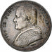 Italien Staaten, PAPAL STATES, Pius IX, 20 Baiocchi, 1861, Rome, Silber, SS+