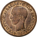 Grecia, George I, 10 Lepta, 1869, Strassburg, Cobre, MBC+, KM:43