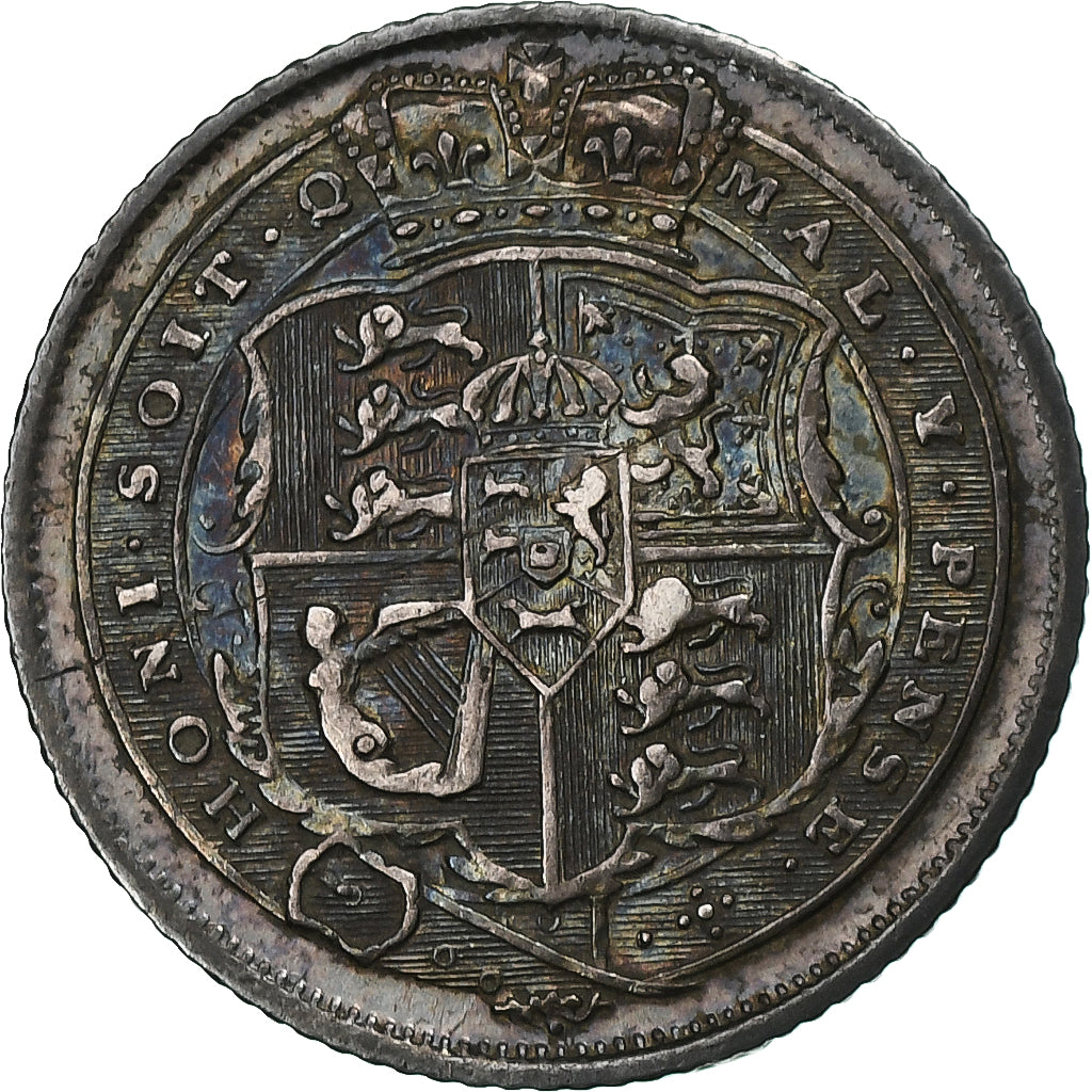 Great Britain, George III, 6 Pence, 1816, Silver, EF(40-45), KM:665