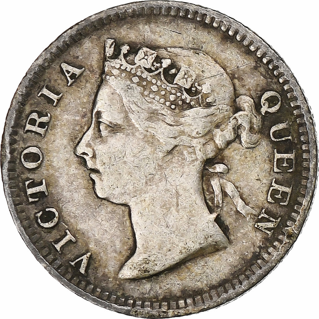 Hong Kong, Victoria, 5 Cents, 1897, Silver, EF(40-45), KM:5