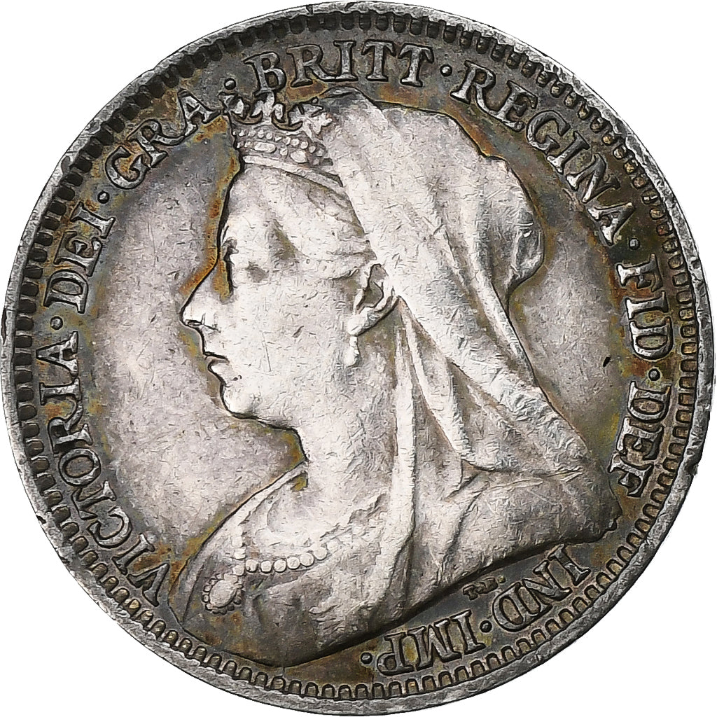 Great Britain, Victoria, 3 Pence, 1893, Silver, AU(50-53), KM:777