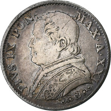 ITALIAN STATES, PAPAL STATES, Pius IX, 5 Soldi, 25 Centesimi, 1867, Rome