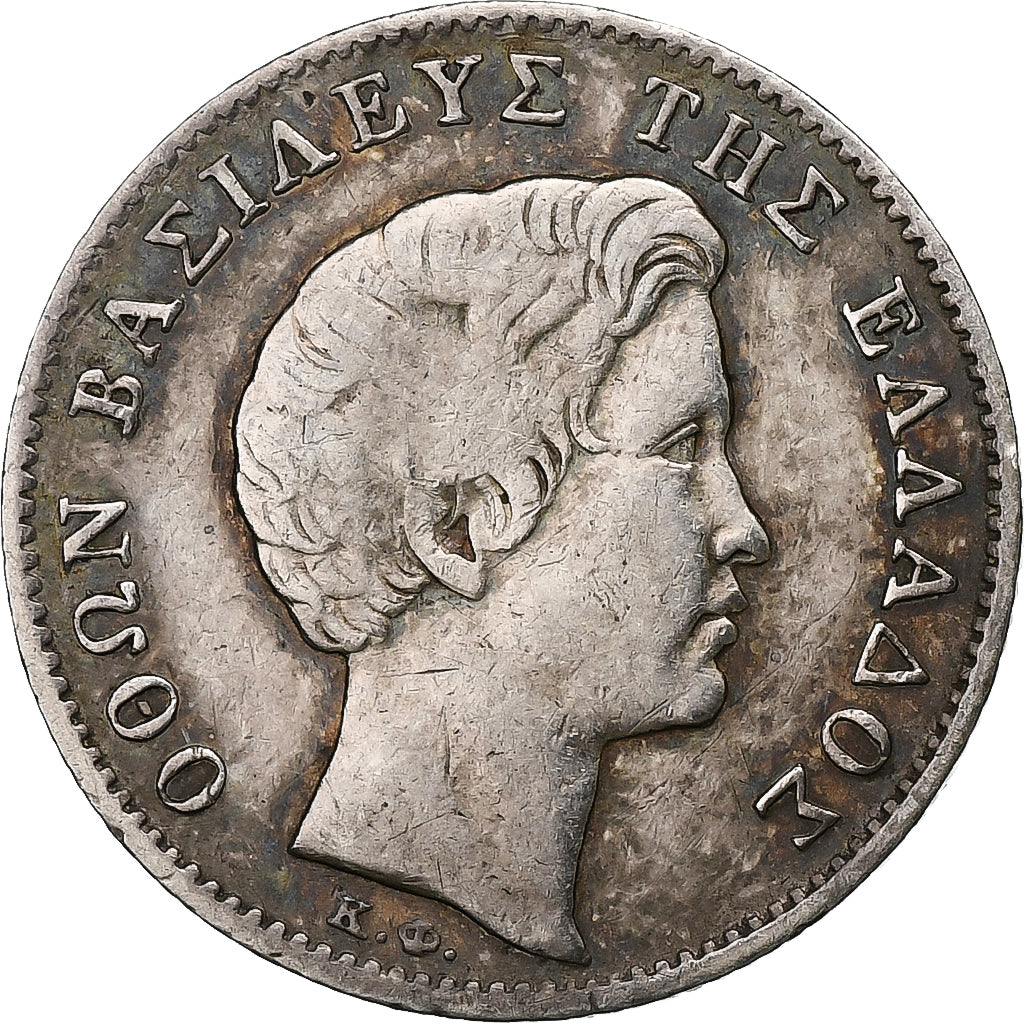 Grèce, Othon, 1/2 Drachma, 1834, Paris, Argent, TB+, KM:19