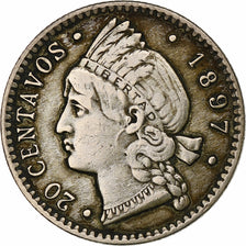 República Dominicana, 20 Centavos, 1997, Dominican Republic Mint, Plata, MBC