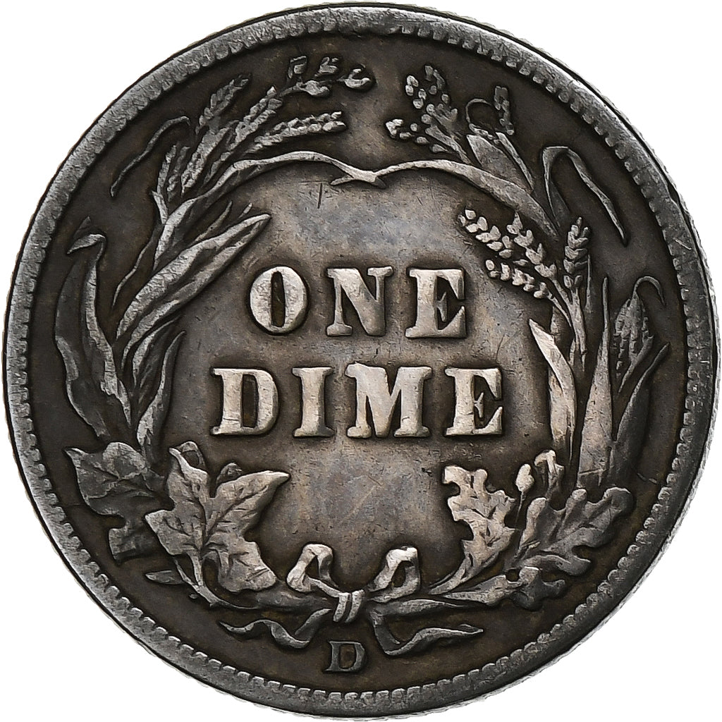 United States, Dime, Barber, 1914, Denver, Silver, EF(40-45), KM:113