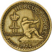 Monaco, Louis II, 50 Centimes, 1924, Poissy, Aluminium-Brąz, EF(40-45), KM:110