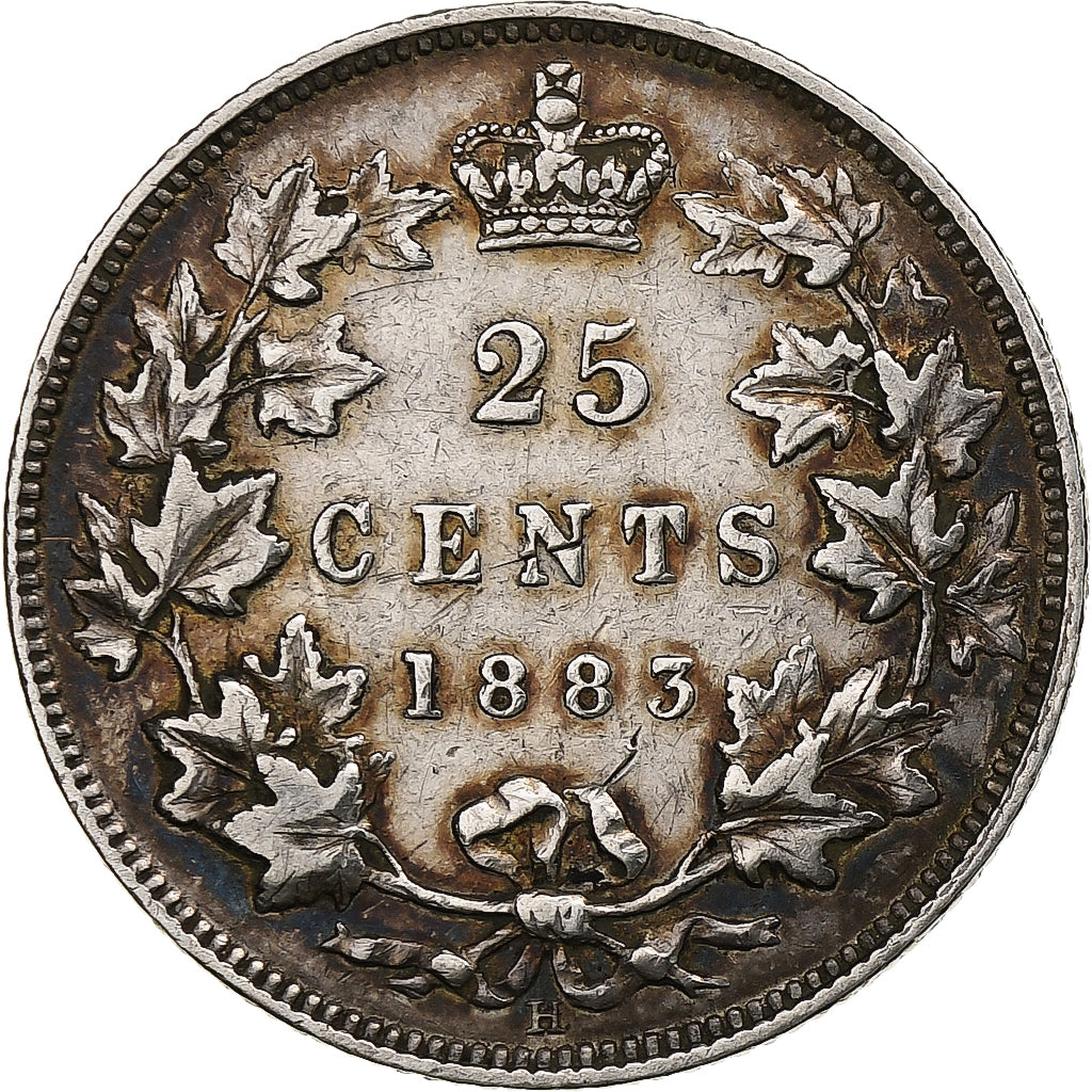 Canada, Victoria, 25 Cents, 1883, Royal Canadian Mint, Silver, EF(40-45), KM:5