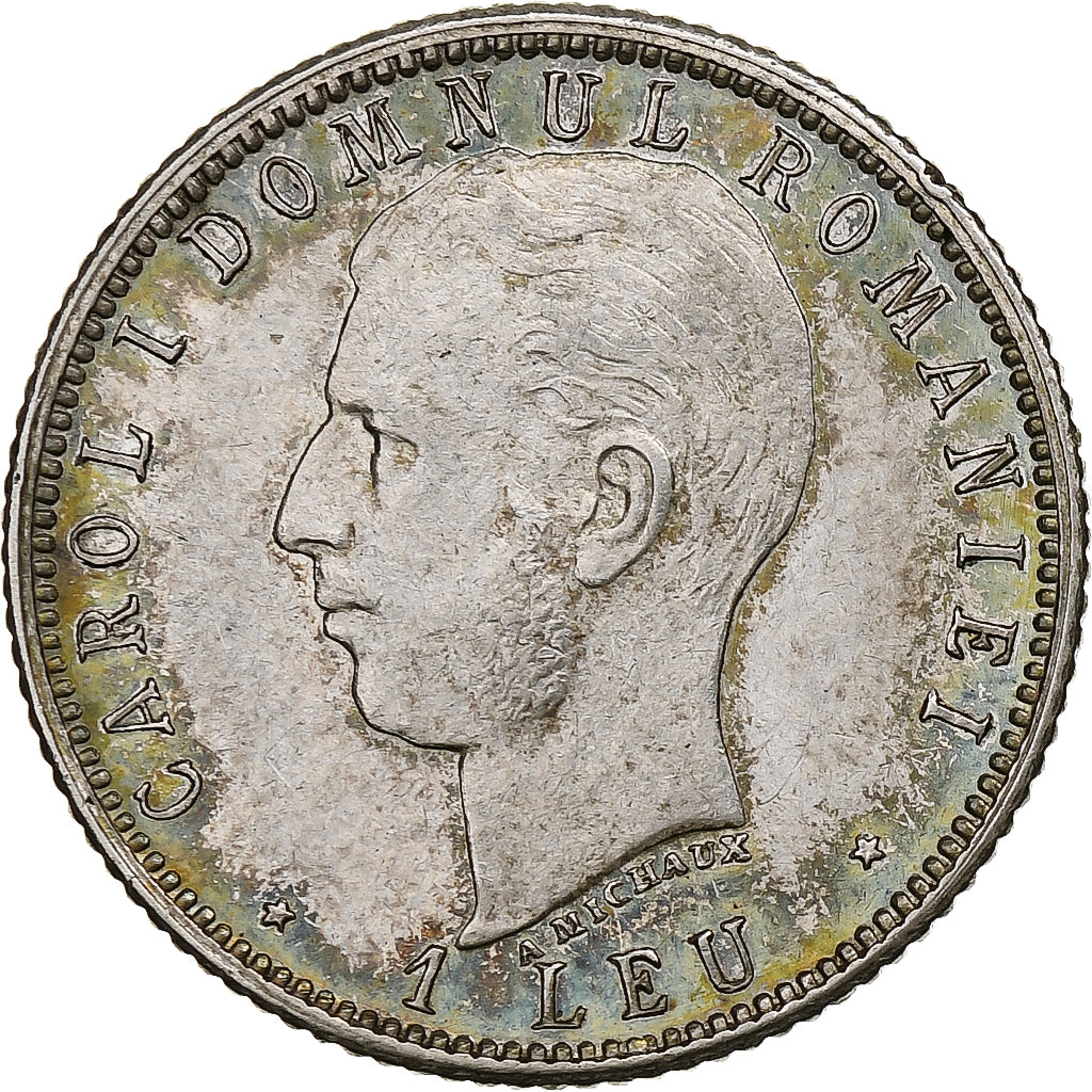 Romania, Carol I, Leu, 1906, Silver, AU(50-53), KM:34