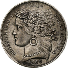 Peru, Peseta, 1880, Lima, Silver, EF(40-45), KM:200.1