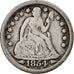 United States, Seated Liberty Dime, 1854, Philadelphia, Silver, VF(30-35), KM:77