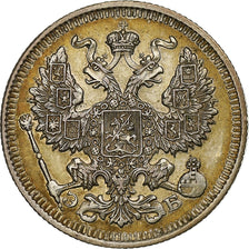Russia, Nicholas II, 20 Kopeks, 1912, Saint Petersburg, Silver, AU(50-53)
