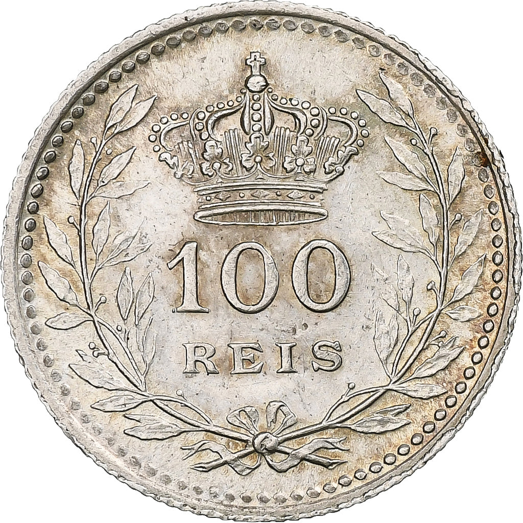 Portugal, Manuel II, 100 Reis, 1910, Silver, EF(40-45), KM:548