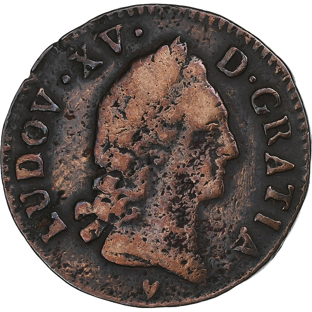 Frankrijk, Louis XV, 1/2 Sol d'Aix, 1769, Aix, Koper, FR, Gadoury:274