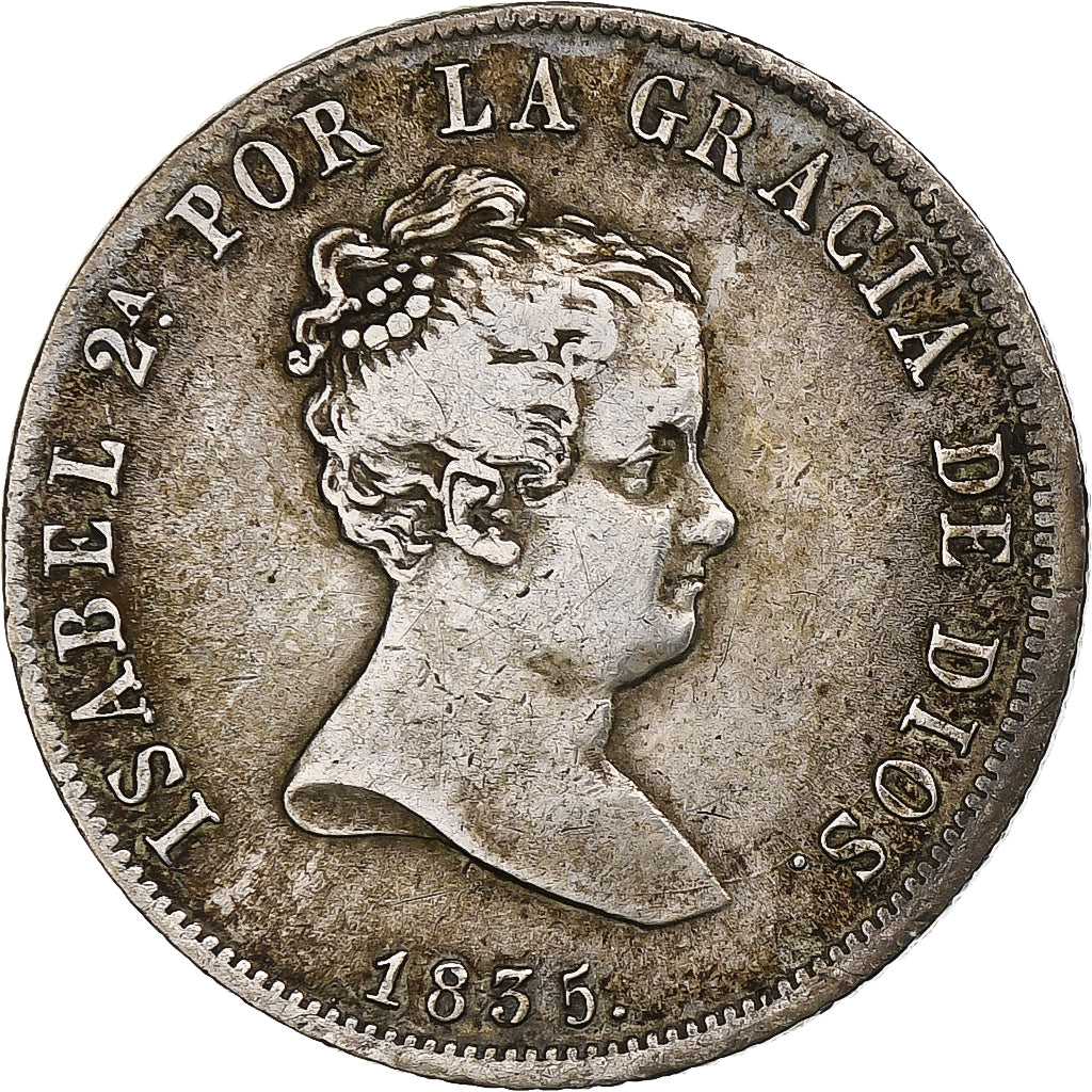 Spain, Isabel II, 4 Réales, 1835, Madrid, Silver, EF(40-45), KM:510.1