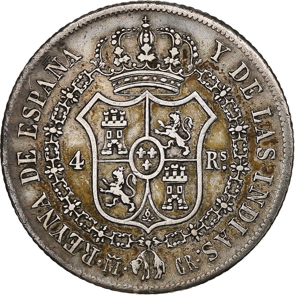 Spain, Isabel II, 4 Réales, 1835, Madrid, Silver, EF(40-45), KM:510.1