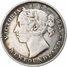 Terre-Neuve, Victoria, 20 Cents, 1882, Royal Canadian Mint, Rare, Argent, TTB