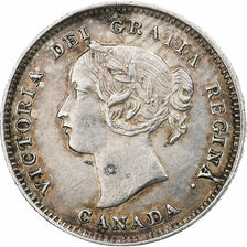 Canadá, Victoria, 5 Cents, 1893, Ottawa, Plata, MBC, KM:2