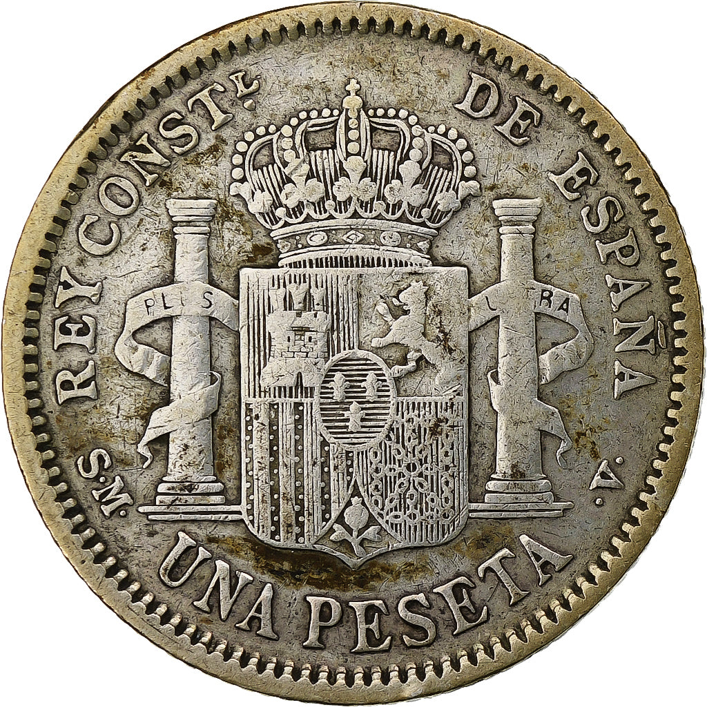 Espagne, Alfonso XIII, Peseta, 1904, Madrid, Argent, TB, KM:721