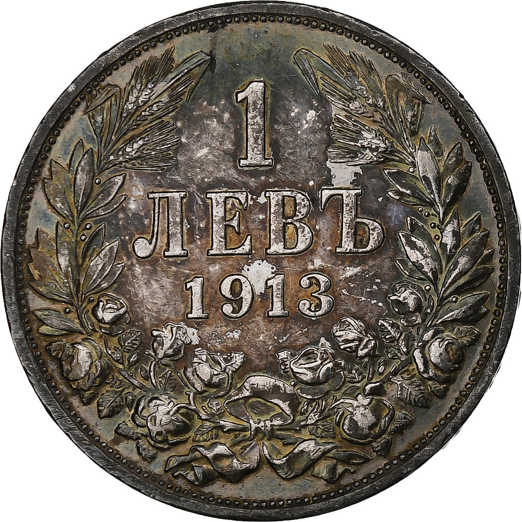 Bulgaria, Ferdinand I, Lev, 1913, Silver, AU(50-53), KM:31